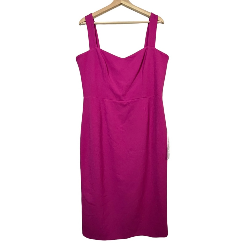 NWOT Dress the Population Pink Fuschia Sheath Sleeveless Dress Size XL